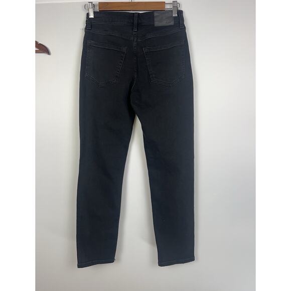 NWT AERO Mom Hig Rise Stretch Black Distressed Jeans Sz 00 - Picture 10 of 10